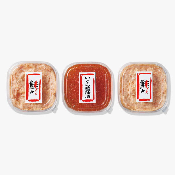 北海道産いくらの醤油漬と鮭とろ詰合せのサムネイル画像1
